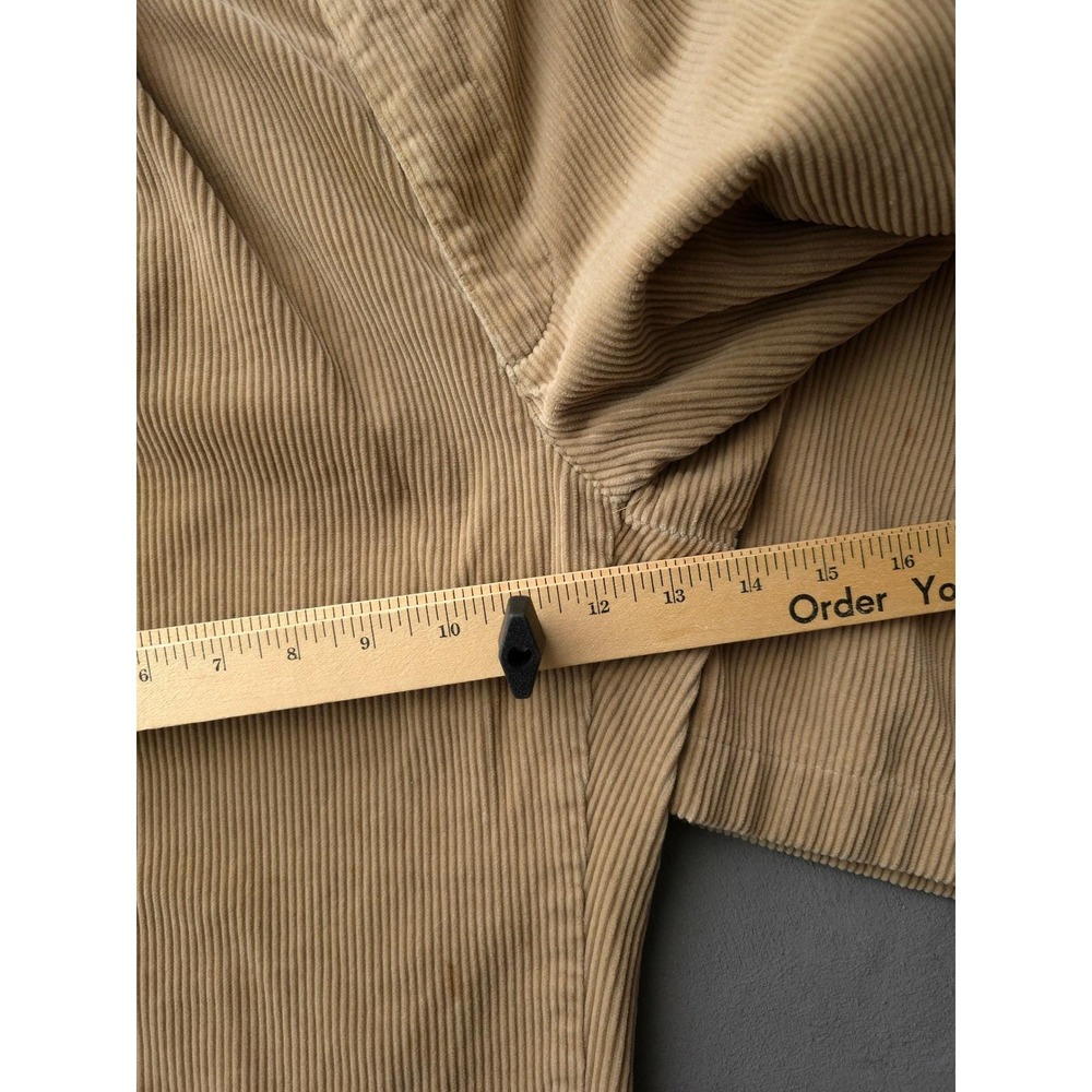Vintage 90s Polo Ralph Lauren Tan Corduroy Pants 30 Pleated Wide Leg - Picture 12 of 15